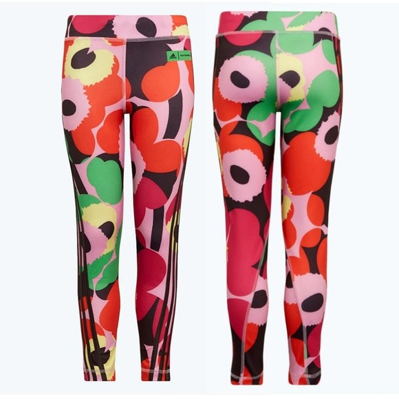 NWT Adidas Girl's Adidas x Marimekko Believe This Aeroready Leggings Size Small - Picture 1 of 13